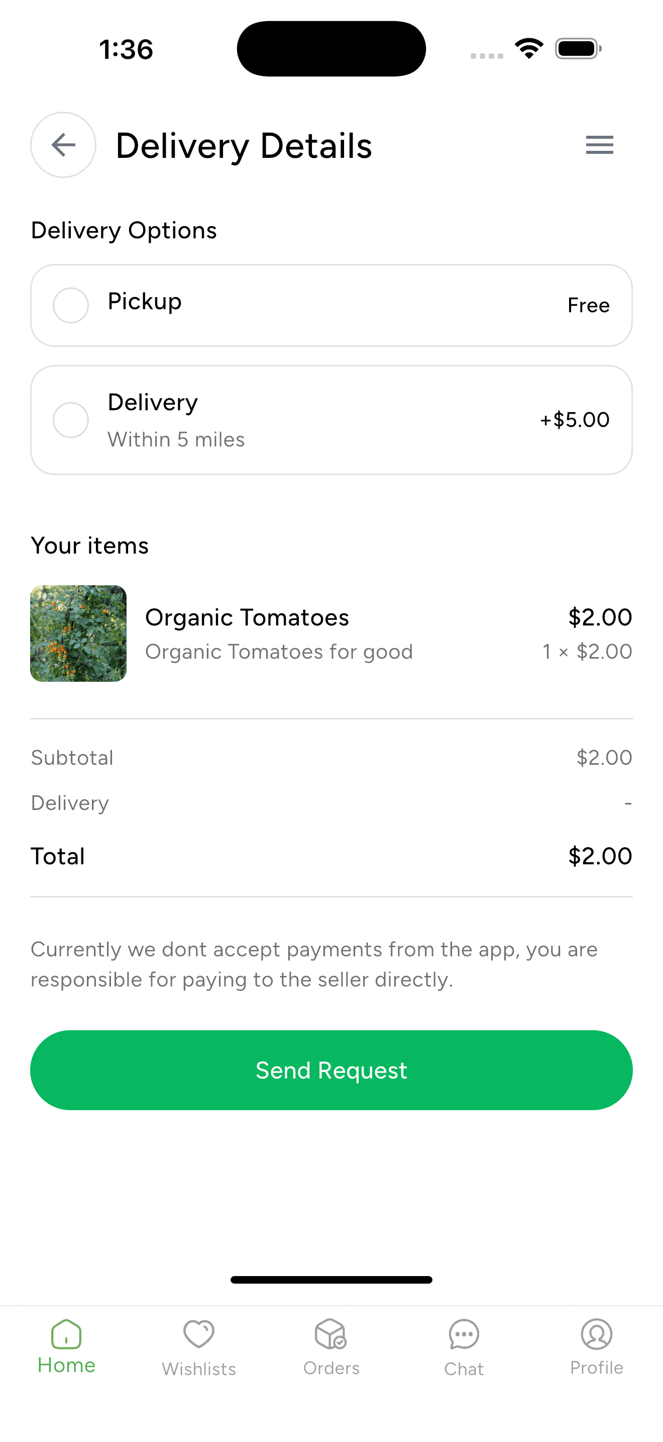 Buyer delivery details