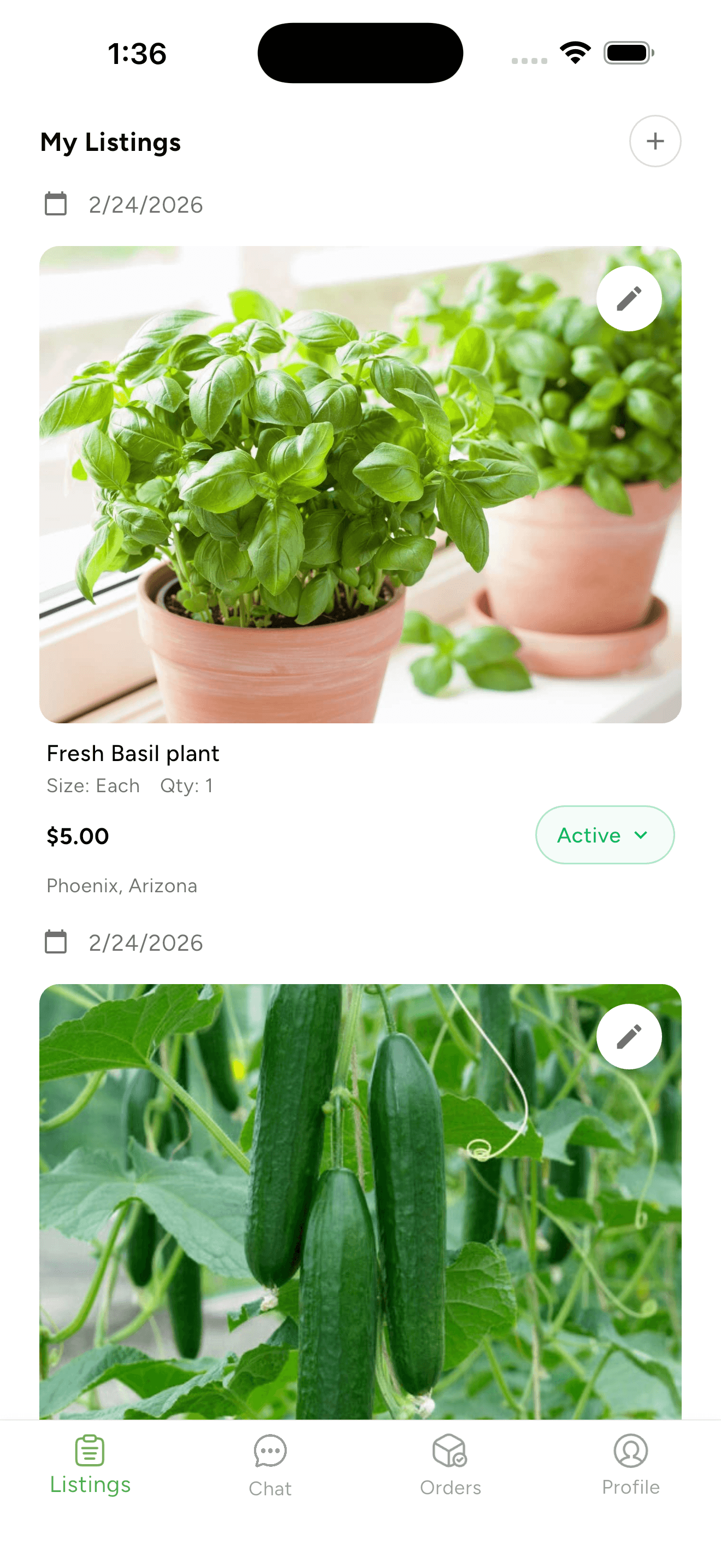 Seller listings management